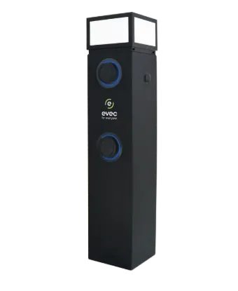 evec EDP02 vecSPRINT 22kW Dual Socket Pedestal EV Charger