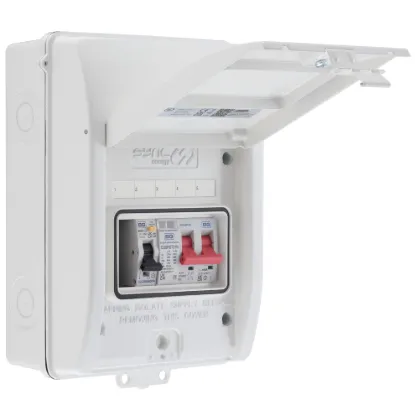 Sync Energy White EV Consumer Unit 100A Main Switch 40A DP RCBO SPD