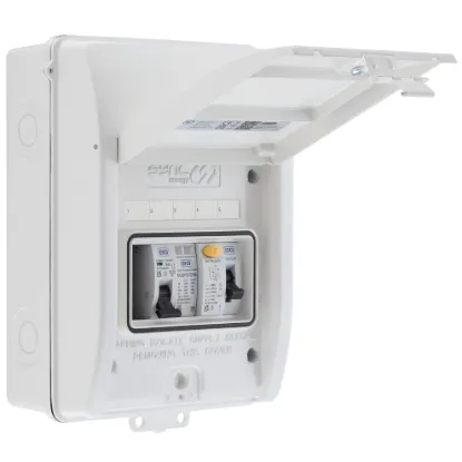 Sync Energy White EV Consumer Unit 40A RCD 40A MCB SPD