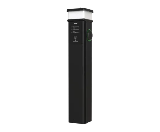 Rolec BasicCharge smart 7.4kW EV charging pedestal in black