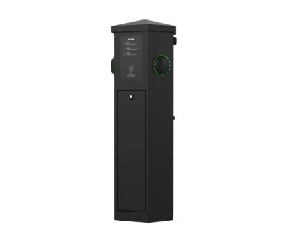 Rolec Hex Smart 2x7.4kW EV Charging Pedestal Black