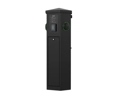 Rolec Hex Contactless Payment 2x7.4kW EV Charging Pedestal Black