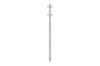 Rolec WallPod 1350mm Galvanised Steel Mounting Post