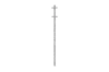 Rolec WallPod 1350mm Galvanised Steel Mounting Post