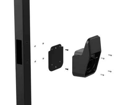 Rolec Type 2 Plug & Cable Holster Plate for Mounting Post