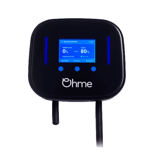 Ohme Home Pro tethered smart EV charger.