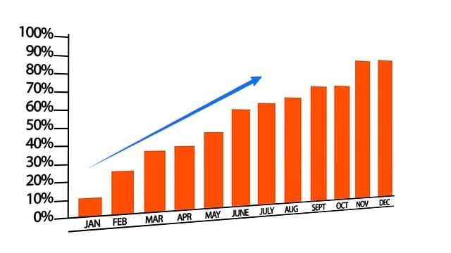 Graph representing revenue growth.